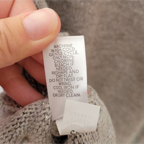 J. Jill Zinc Shimmer High-Low Crew Neck Sweater - Picture 8 of 10